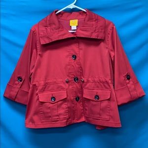 Ruby Rd Red Elbow Length Jacket, 16P